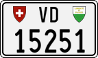 License plate of Switzerland, Cars