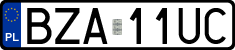License plates of Poland, Regular car plates
