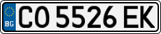 License plate of Bulgaria, Cars
