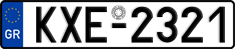 License plate of Greece, Cars