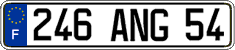 French license plate, FNI