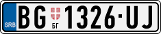 License plate of Serbia, Cars