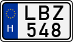 license plates of Hungary, Cars (1990)