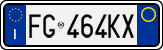 License plate of Italy, Cars (1994 year series)