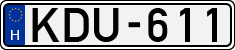 license plates of Hungary, Cars (1990)