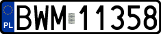 License plates of Poland, Regular car plates