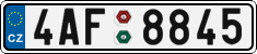 License plate of the Czech Republic, Cars (2001)