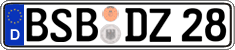 German license plate, Regular plates