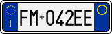 License plate of Italy, Cars (1994 year series)