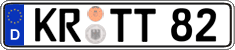 German license plate, Regular plates