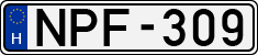 license plates of Hungary, Cars (1990)