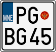 License plate of Montenegro, Motorcycles
