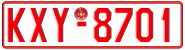 License plate of Greece, Tax-exempt vehicles
