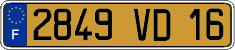 French license plate, FNI