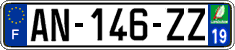 French license plate, SIV (ordinary)