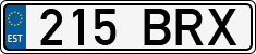 License plate of Estonia, Regular car plates