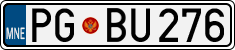 License plate of Montenegro, Cars