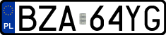 License plates of Poland, Regular car plates