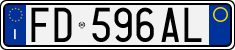 License plate of Italy, Cars (1994 year series)