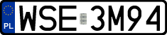 License plates of Poland, Regular car plates