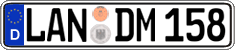 German license plate, Regular plates