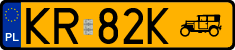 License plates of Poland, Oldtimers