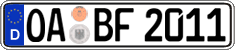 German license plate, Regular plates