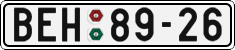 License plate of the Czech Republic, Cars (1960)
