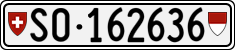 License plate of Switzerland, Cars