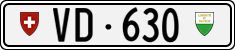 License plate of Switzerland, Cars