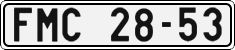 License plate of the Czech Republic, Cars (1960)