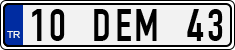 License plate of Turkey, Regular plates
