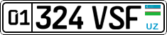 License plate of Uzbekistan, Organizations