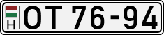 license plates of Hungary, Oldtimers (1990)