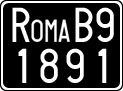 License plate of Italy, Cars (1927 year series)