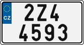 License plate of the Czech Republic, Cars (2001)