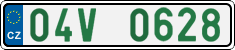 License plate of the Czech Republic, Oldtimers (2001)