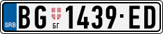 License plate of Serbia, Cars