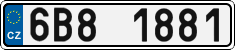 License plate of the Czech Republic, Cars (2001)