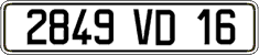 French license plate, FNI