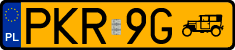 License plates of Poland, Oldtimers