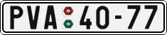 License plate of the Czech Republic, Cars (1960)