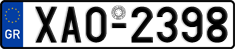 License plate of Greece, Cars