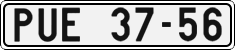 License plate of the Czech Republic, Cars (1960)