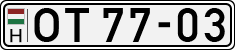 license plates of Hungary, Oldtimers (1990)