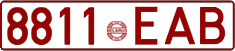 License plate Belarus, Cars (2000)