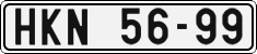 License plate of the Czech Republic, Cars (1960)