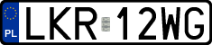 License plates of Poland, Regular car plates