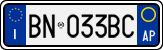 License plate of Italy, Cars (1994 year series)