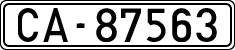 License plates of Spain, 1900 year series
